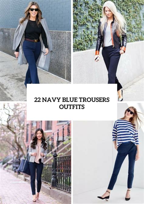 what goes good with navy blue pants